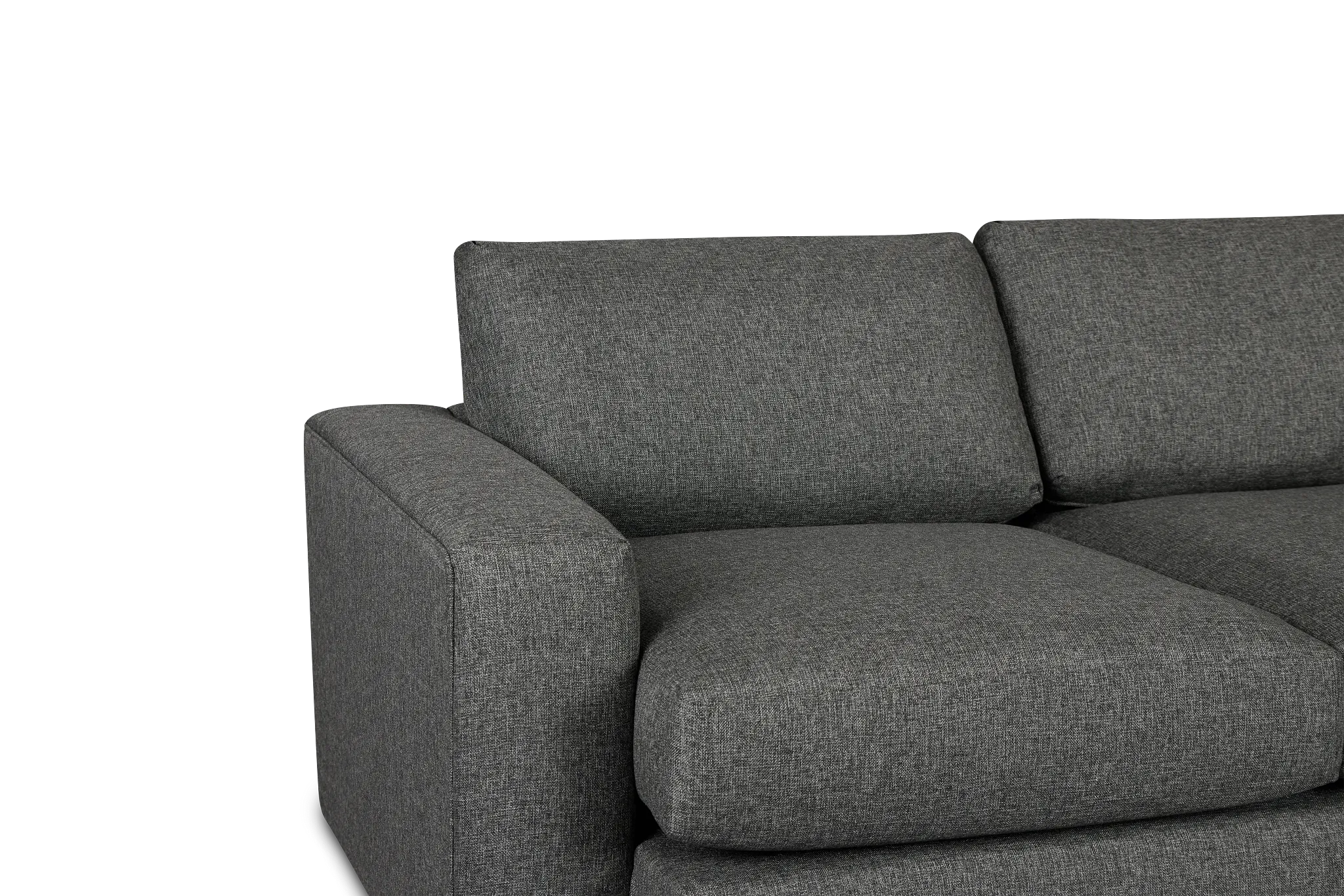Brantley Dark Gray Fabric Right Chaise Sectional