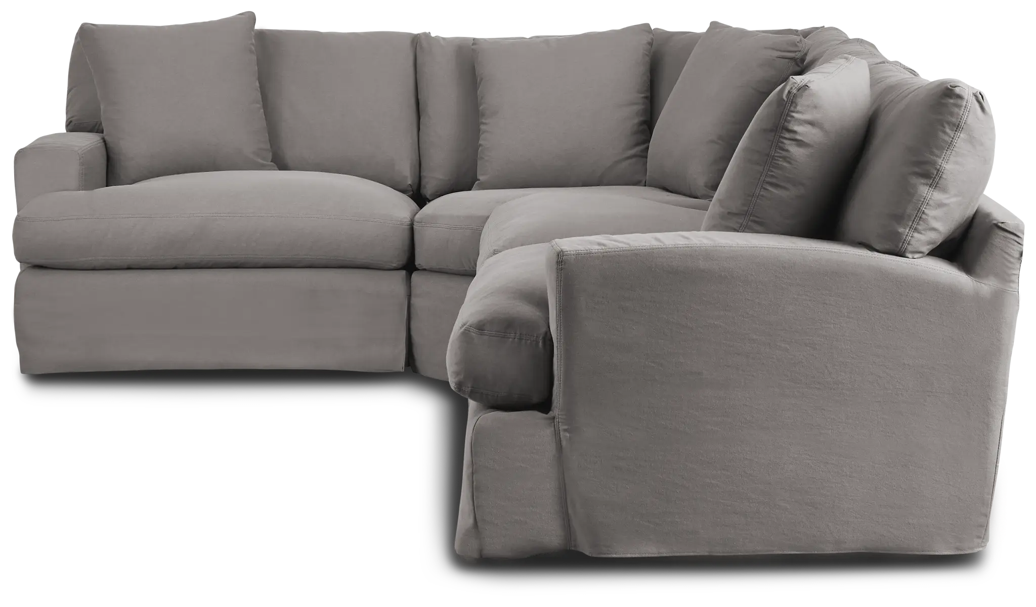 Delilah Gray Fabric Small Two-arm Sectional Delilah Gray Fabric Small Two-arm Sectional