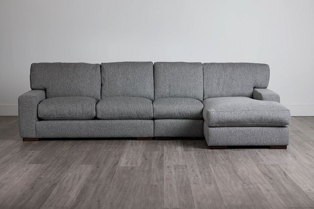 Veronica Dark Gray Down Small Right Chaise Sectional