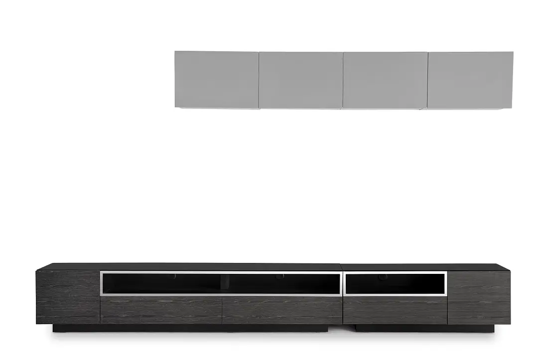 Vancouver 134" Dark Gray Gray 6-piece Right Modular Entertainment Wall Vancouver 134" Dark Gray Gray 6-piece Right Modular Entertainment Wall