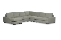 Edgewater Delray Pewter Large Left Chaise Sectional