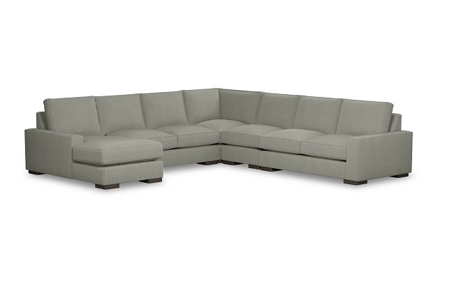 Edgewater Delray Pewter Large Left Chaise Sectional