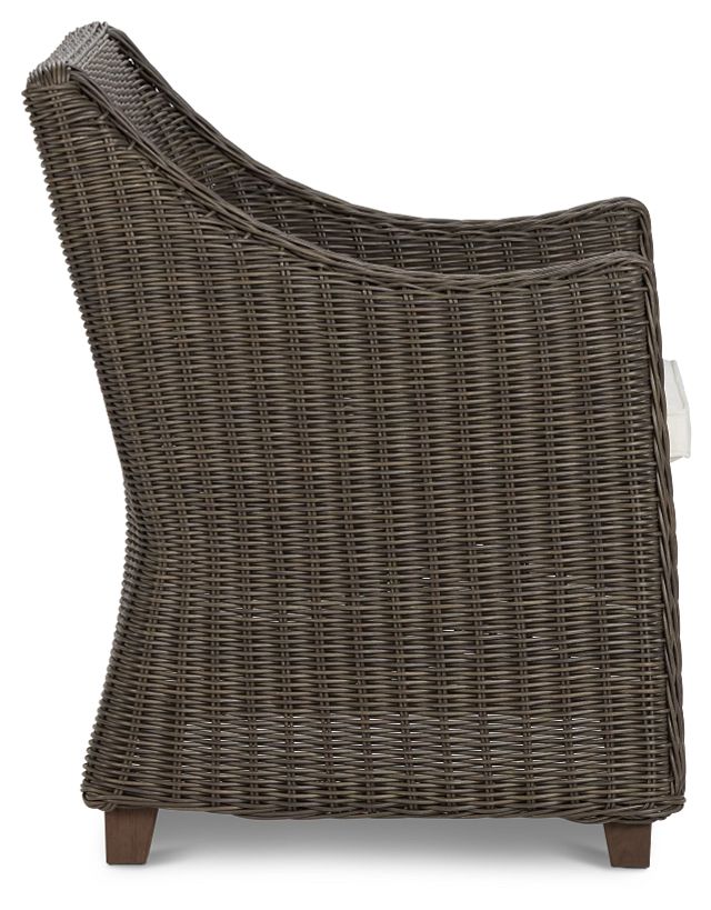 Canyon Gray White Woven Arm Chair