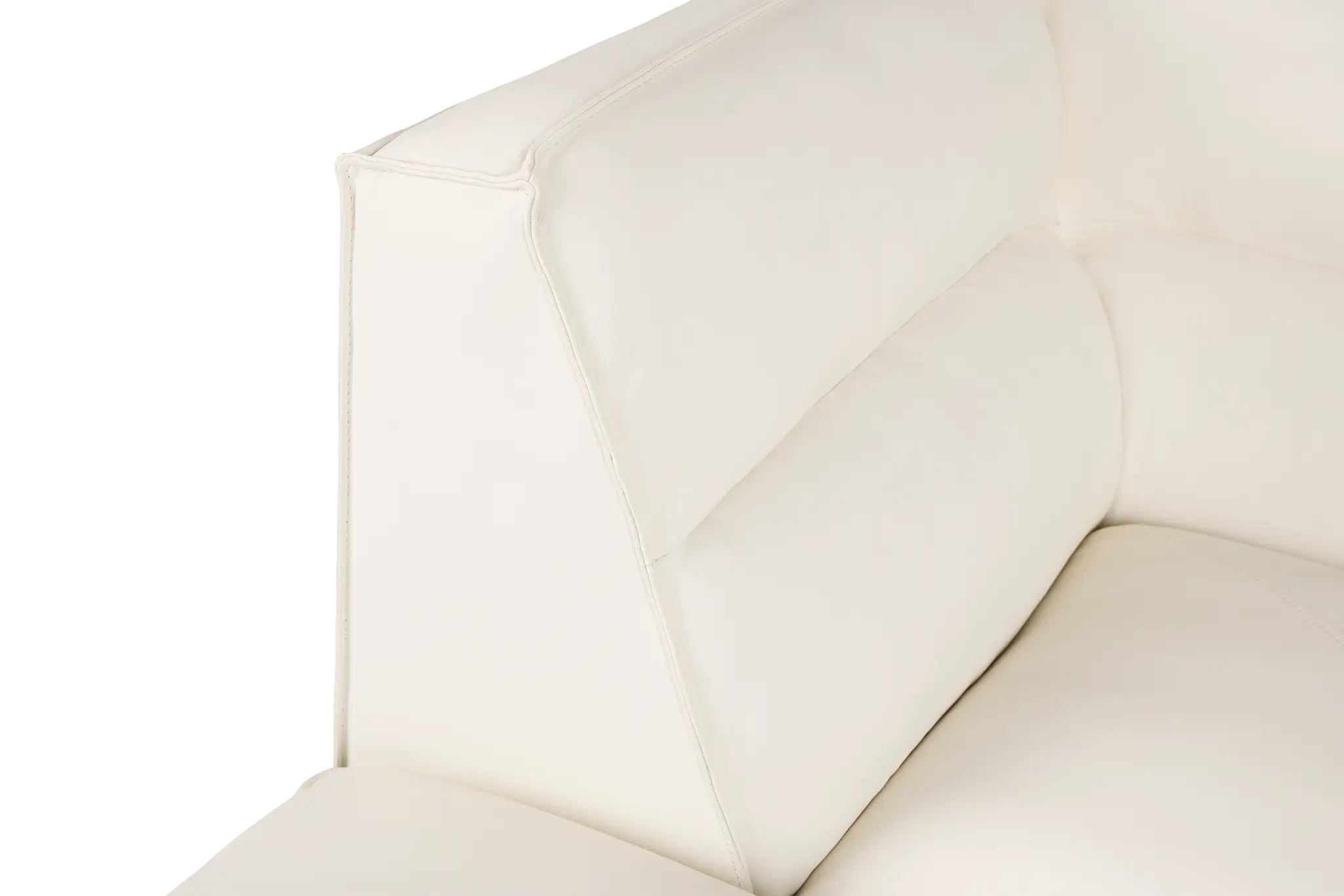 Blanca White Leather 4-piece Bumper Sectional Blanca White Leather 4-piece Bumper Sectional