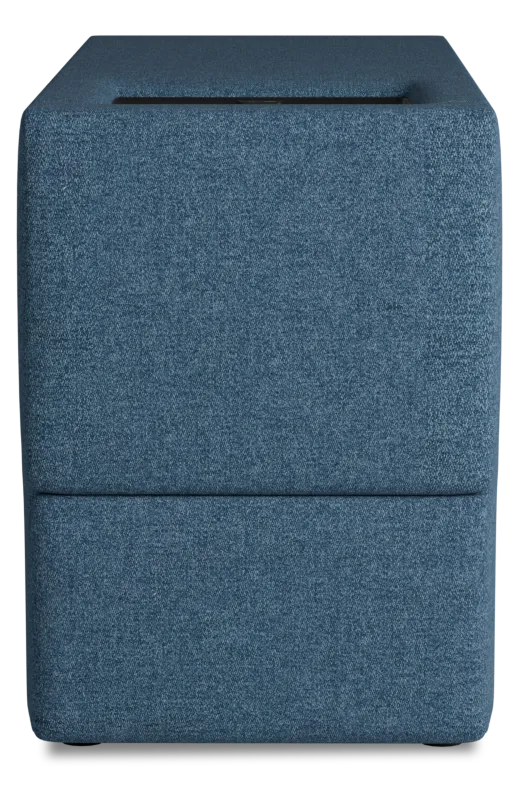 Citymod Blue Fabric Itable Media Console With Storage Drawer