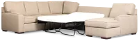 Sinclair Brown Fabric Righ Chaise Cooling Memory Foam Sleeper Sectional