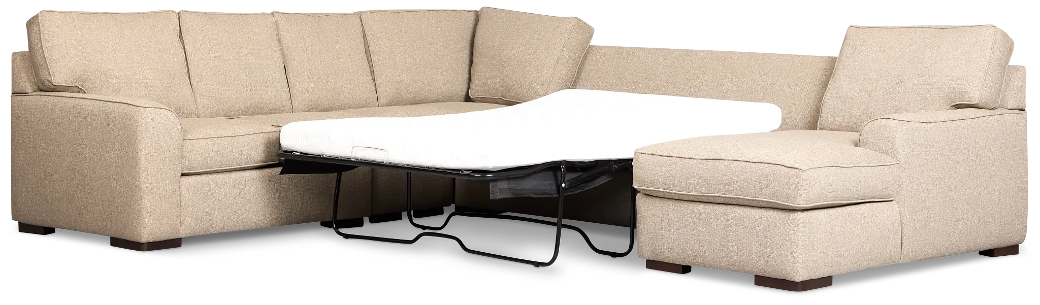 Sinclair Brown Fabric Righ Chaise Cooling Memory Foam Sleeper Sectional Sinclair Brown Fabric Righ Chaise Cooling Memory Foam Sleeper Sectional