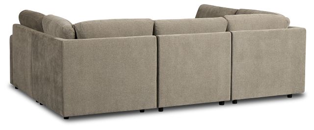 Addie Gray Fabric 6-piece Pit Storage Sectional
