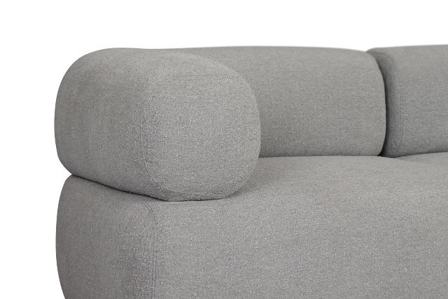 Celeste Light Gray Fabric 5-piece Modular Sectional