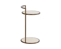 Nessa Light Brown Round End Table