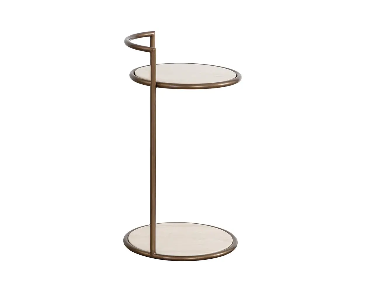 Nessa Light Brown Round End Table Nessa Light Brown Round End Table