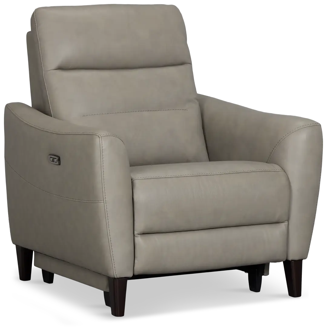 Keaton Gray Lthr/vinyl Power Recliner With Power Headrest Keaton Gray Lthr/vinyl Power Recliner With Power Headrest