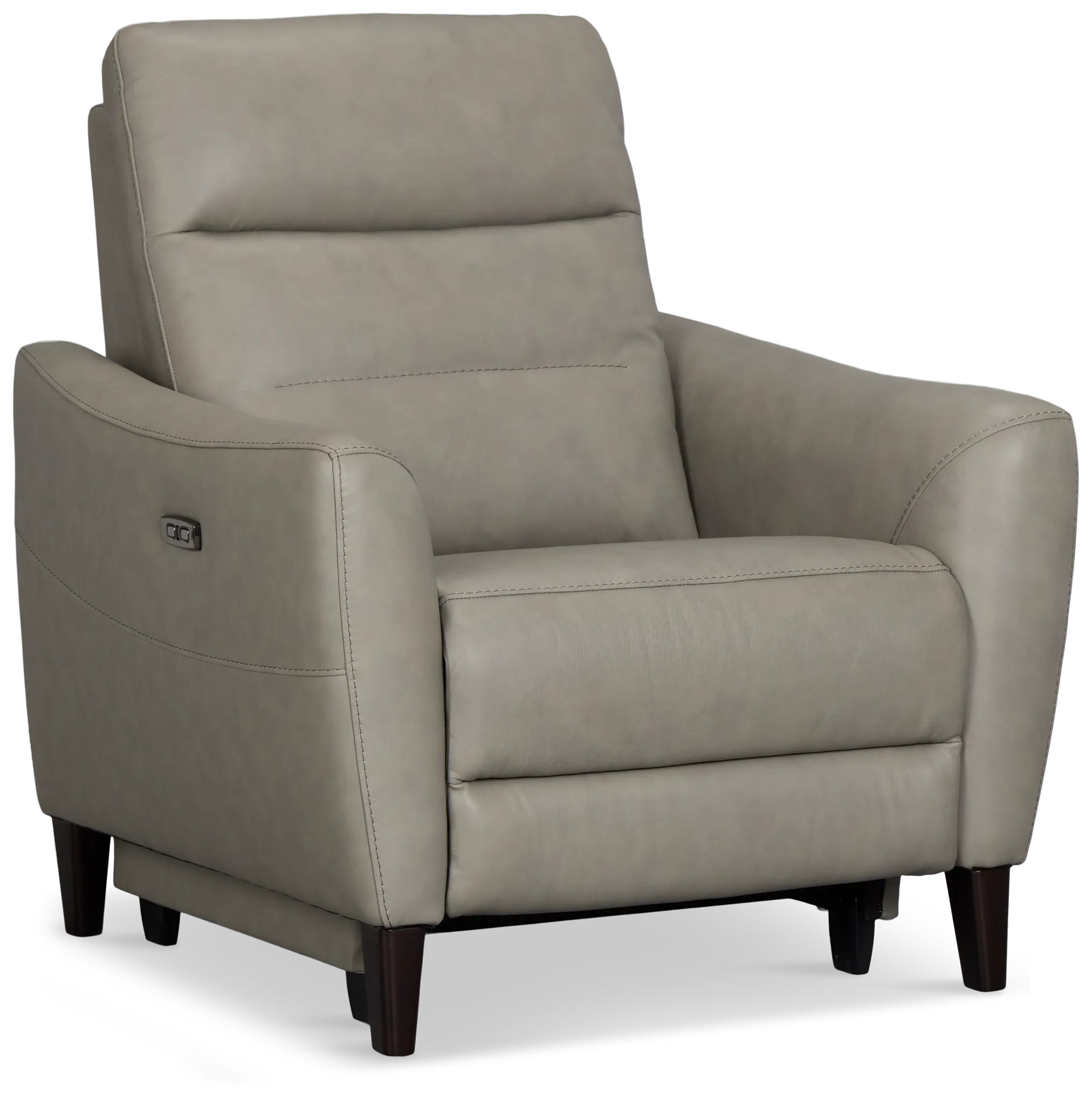 Keaton Gray Lthr/vinyl Power Recliner With Power Headrest