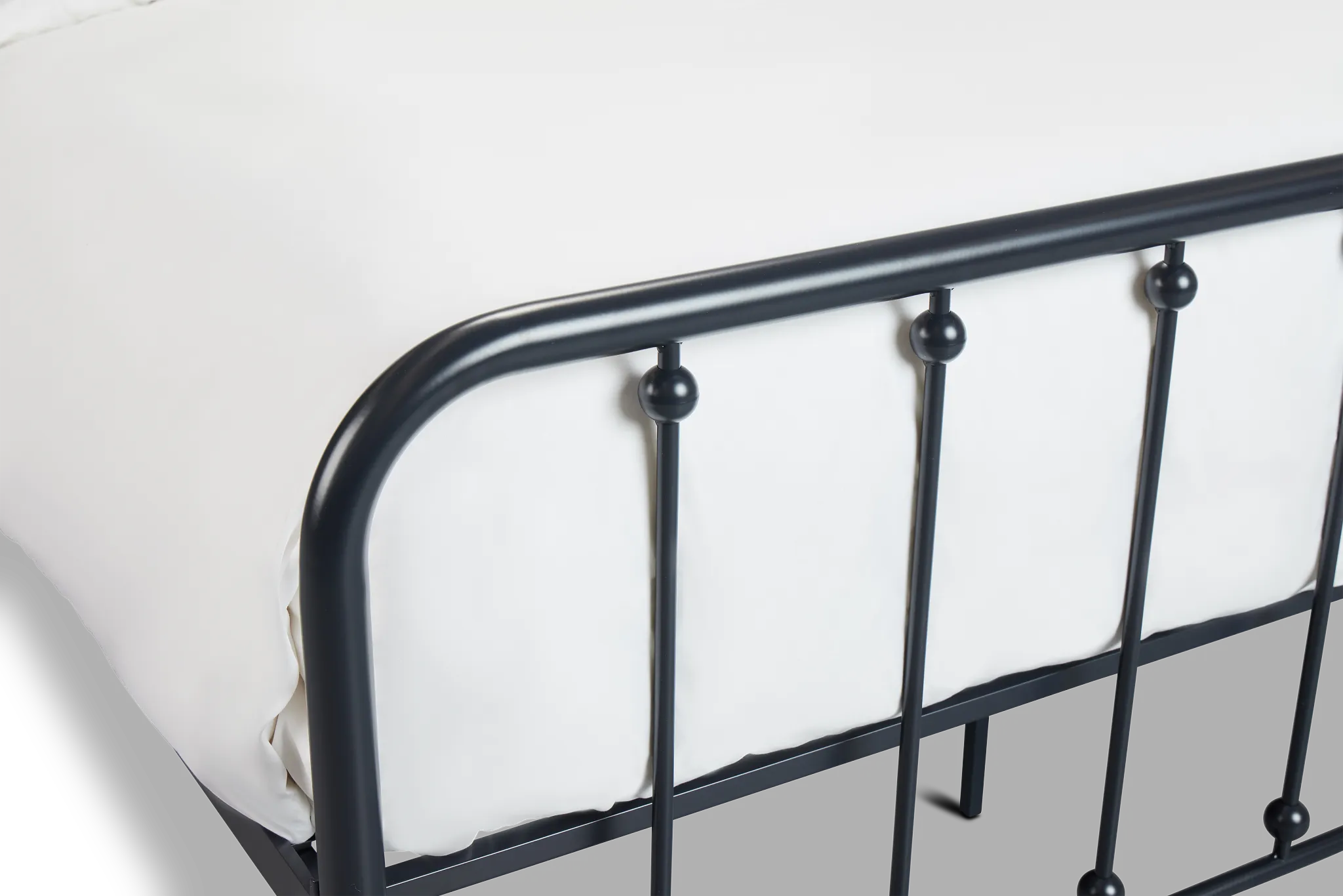 Rory Black Metal Panel Bed