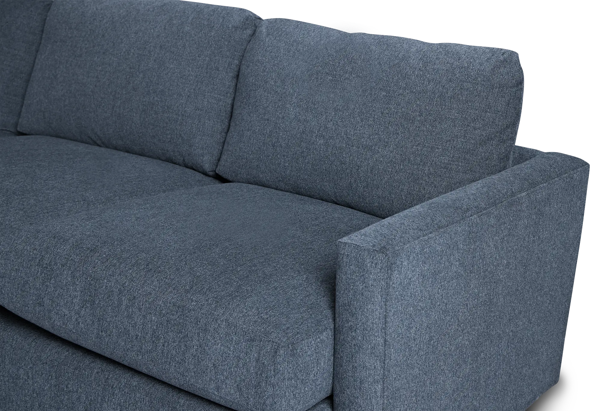 Noah Blue Fabric Large Two-arm Sectional Noah Blue Fabric Large Two-arm Sectional