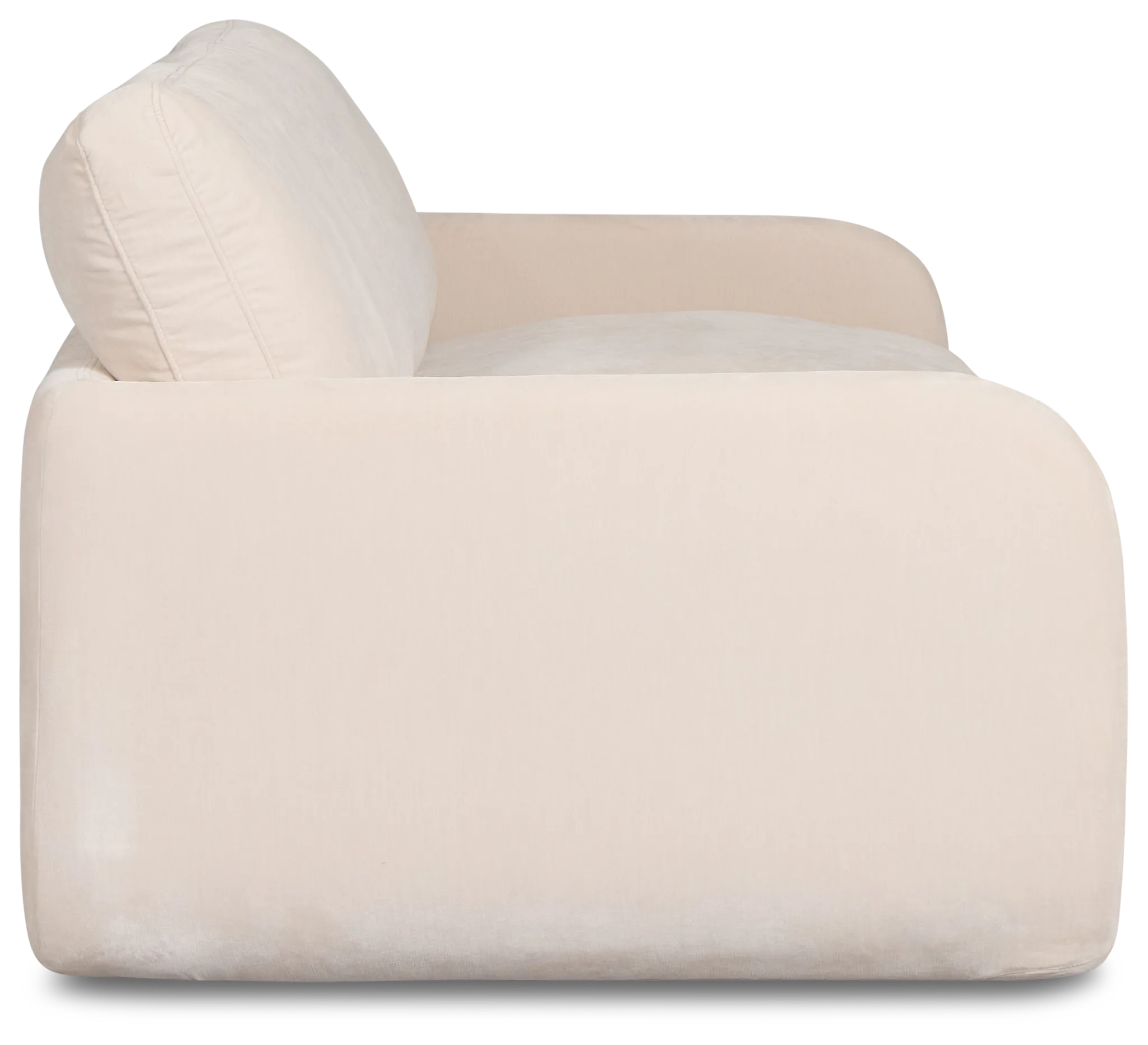 Jules Ivory Velvet 2 Piece Modular Sofa