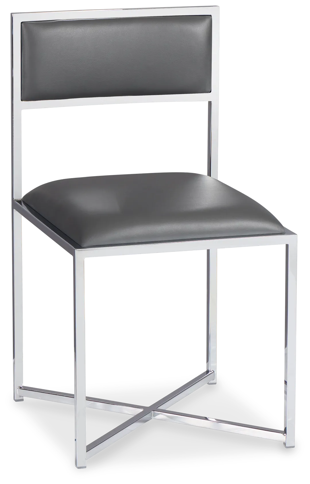 Amalfi Gray Stnl Steel Upholstered Side Chair