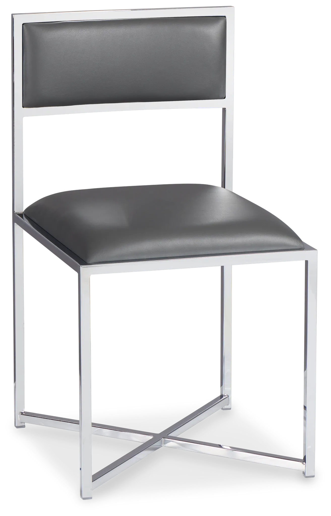 Amalfi Gray Stnl Steel Upholstered Side Chair