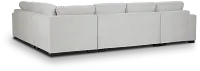 Blakely White Fabric Large Left Chaise Storage Sleeper Sectional