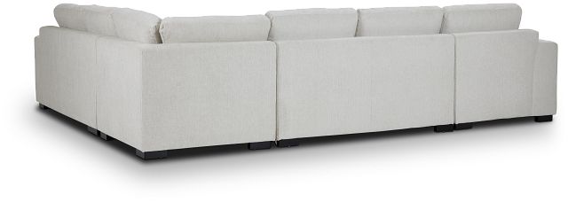 Blakely White Fabric Left Chaise Storage Sectional