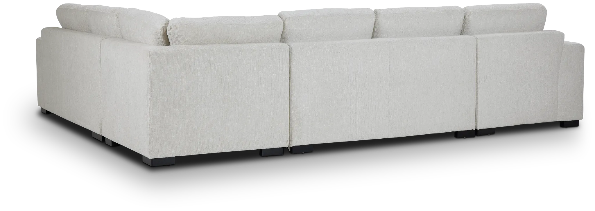 Blakely White Fabric Left Chaise Storage Sectional