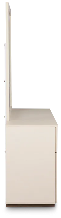 Brasilia Light Beige Dresser & Mirror
