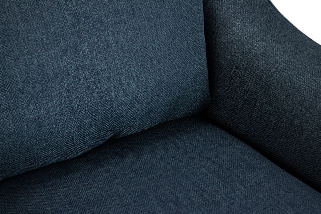 Avery Dark Blue Fabric Loveseat