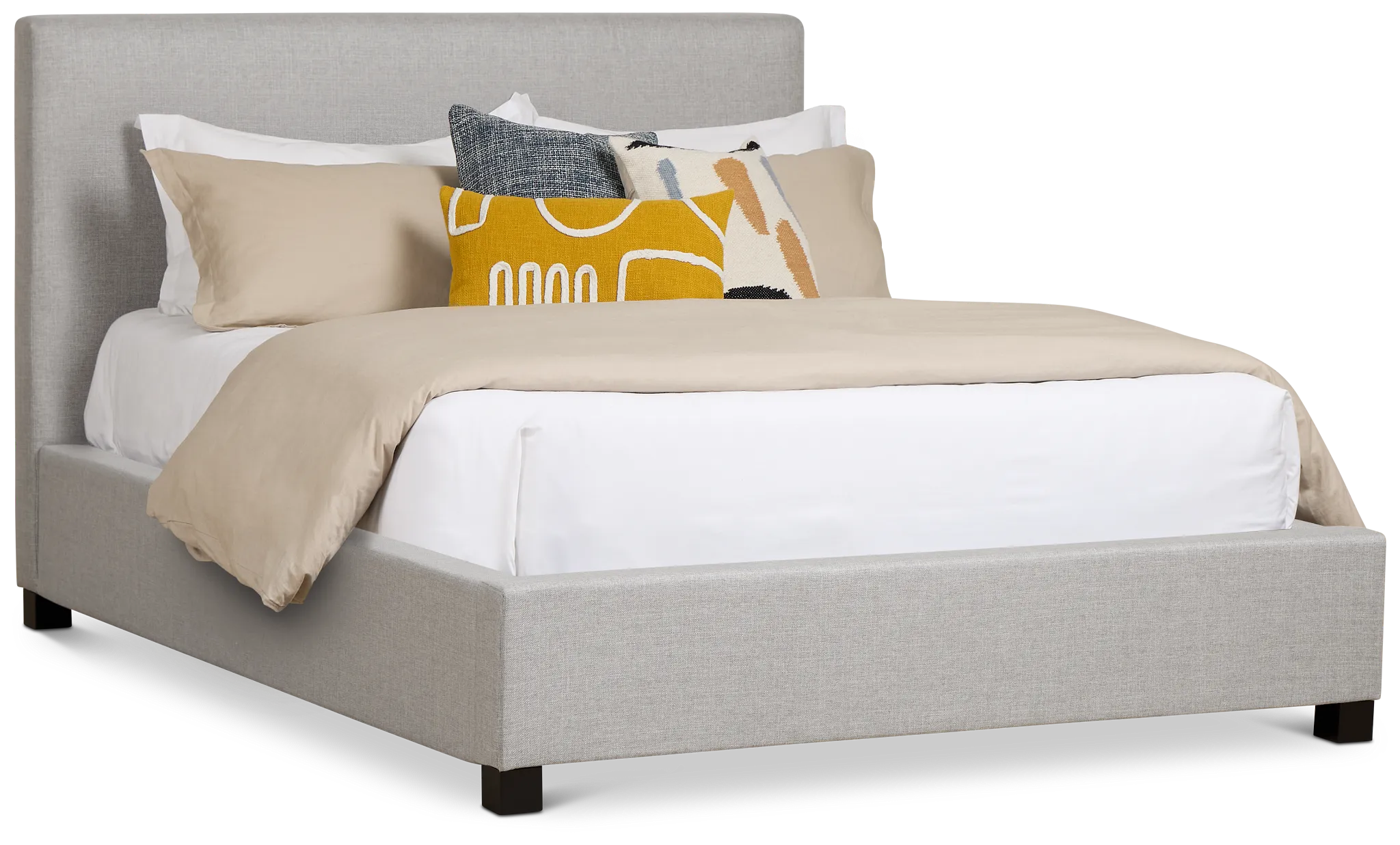 Monica Light Gray Uph Platform Bed