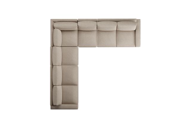 Edgewater Victory Taupe Large Two-arm Sectional