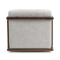 Coal Beige Fabric Swivel Accent Chair