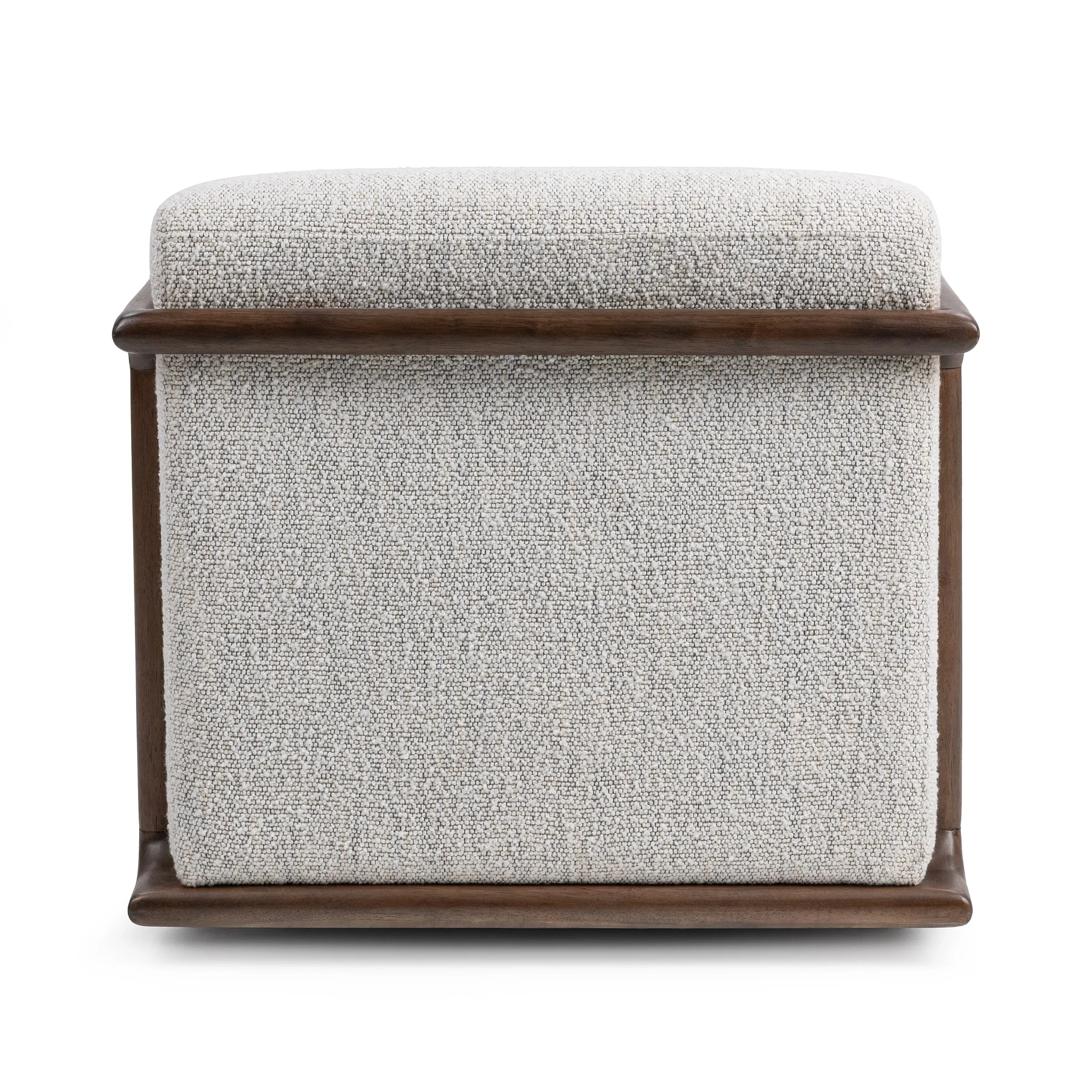 Coal Beige Fabric Swivel Accent Chair