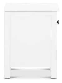 Charleston White 1-drawer Nightstand
