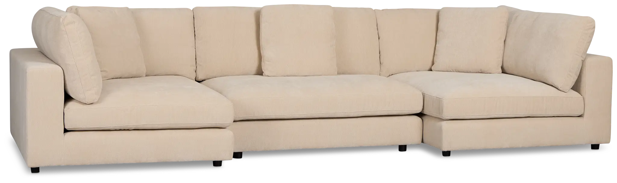 Lounge Light Beige Fabric Double Chaise Sectional Lounge Light Beige Fabric Double Chaise Sectional