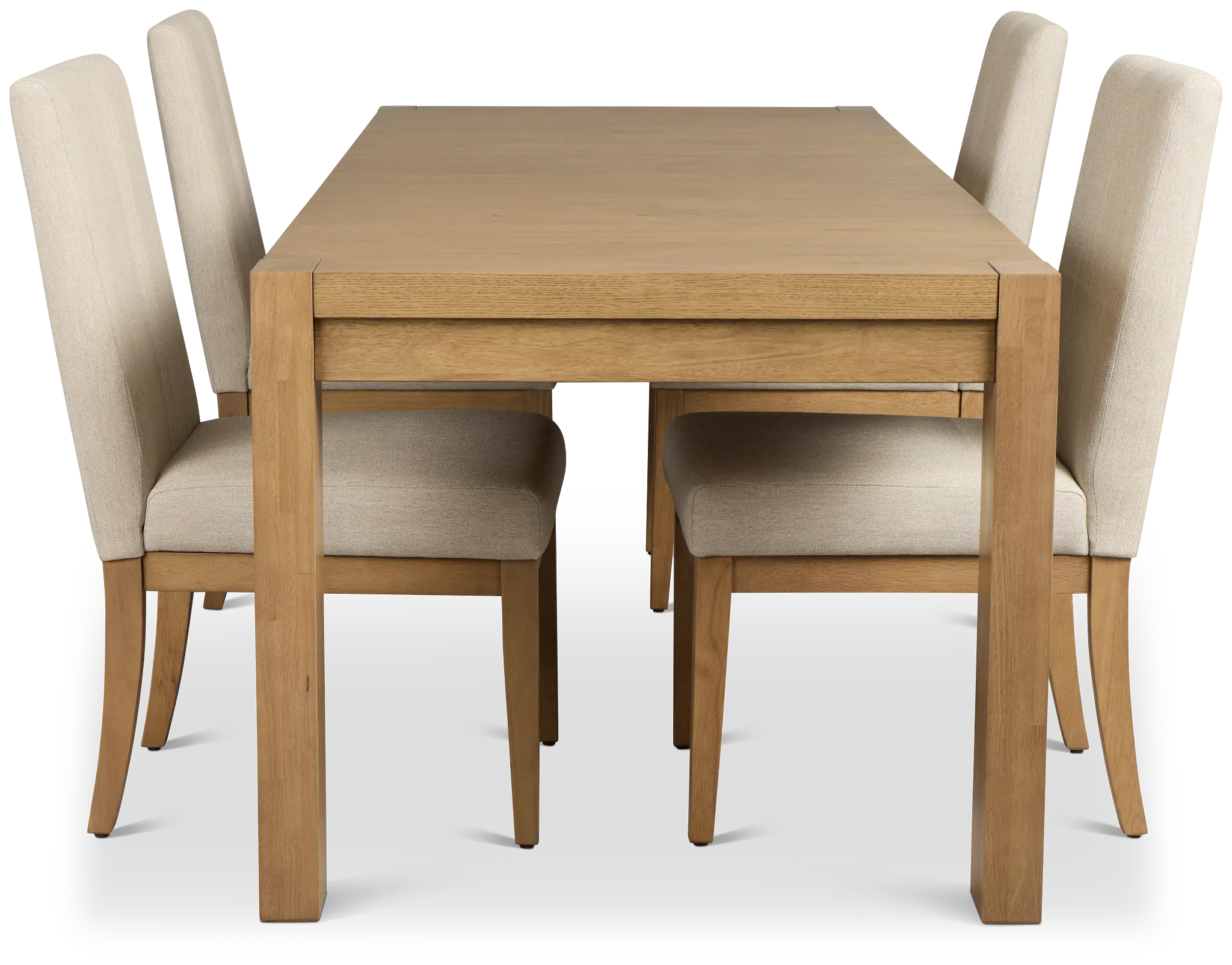 Tahoe Light Tone Rectangular Table & 4 Upholstered Chairs Tahoe Light Tone Rectangular Table & 4 Upholstered Chairs