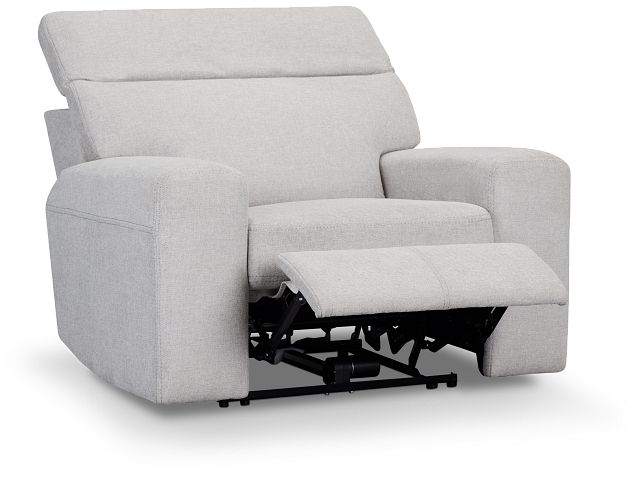 Callum Light Gray Fabric Power Recliner