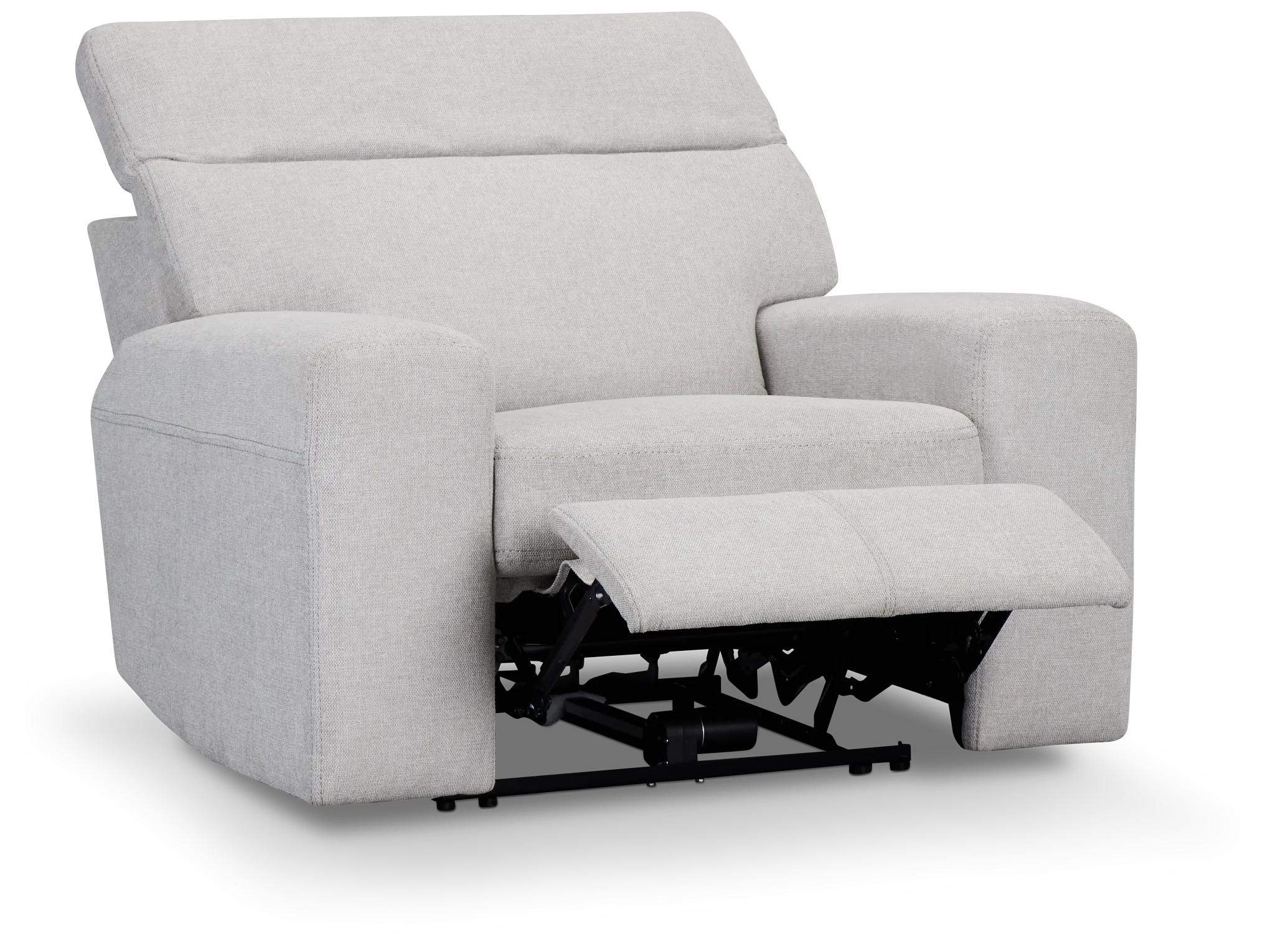 Callum Light Gray Fabric Power Recliner