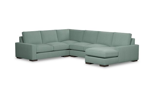 Edgewater Delray Light Green Medium Right Chaise Sectional