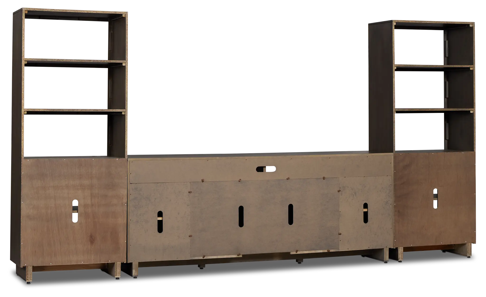 Richmond Gray 80" Door Pier Entertainment Wall With Fireplace Richmond Gray 80" Door Pier Entertainment Wall With Fireplace