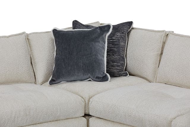 Nest Light Beige Fabric Small Two-arm Sectional
