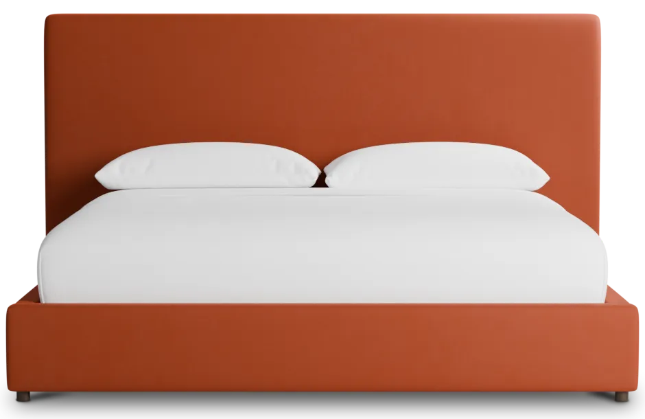 Grayton Joya Orange 54" Upholstered Platform Bed