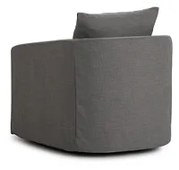Willow Gray Fabric Swivel Chair