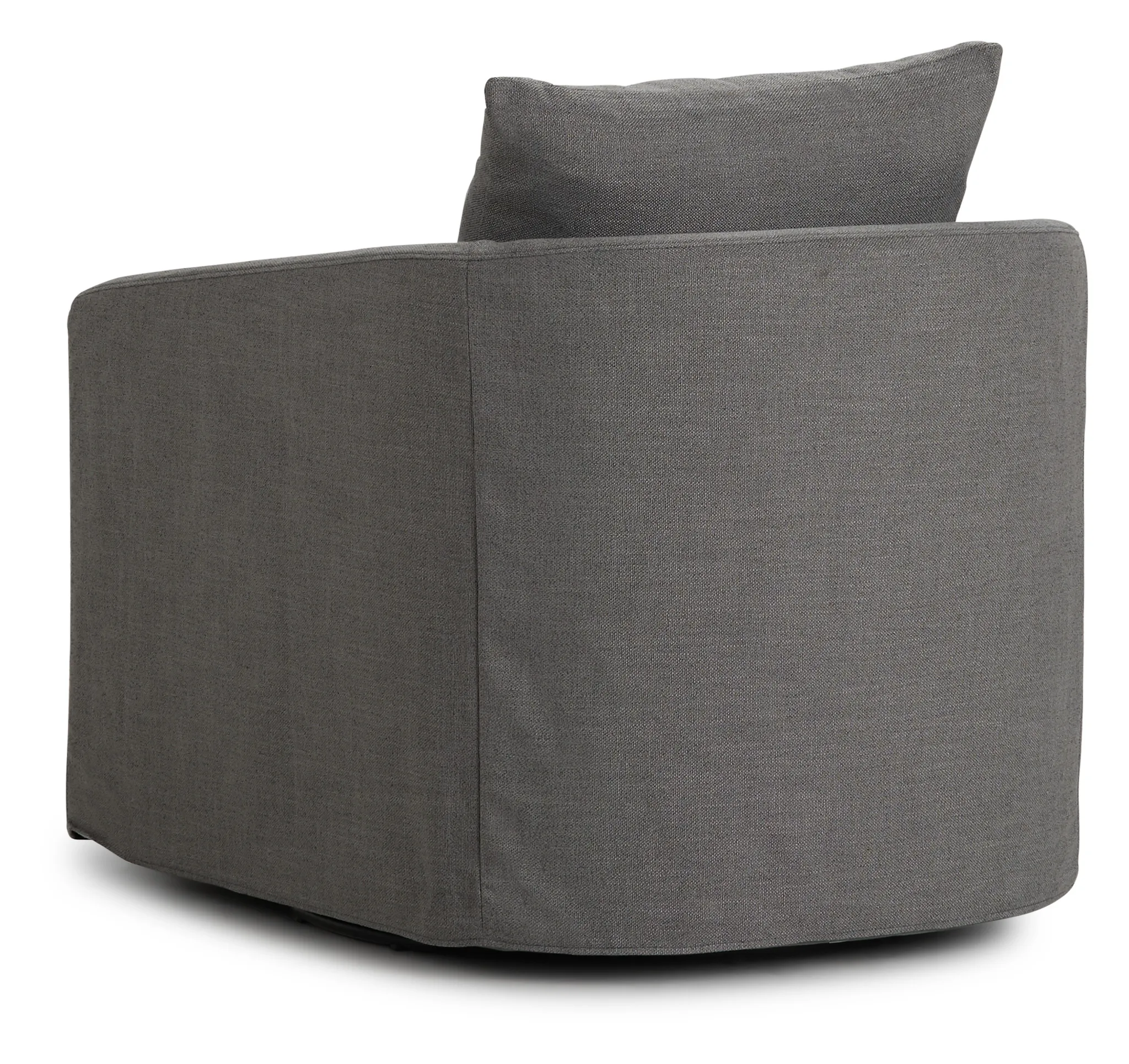 Willow Gray Fabric Swivel Chair