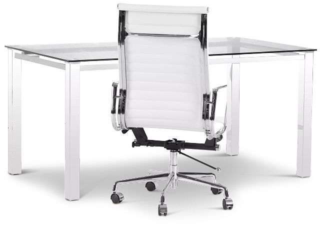 Skyline Glass Desk And Chair (2)