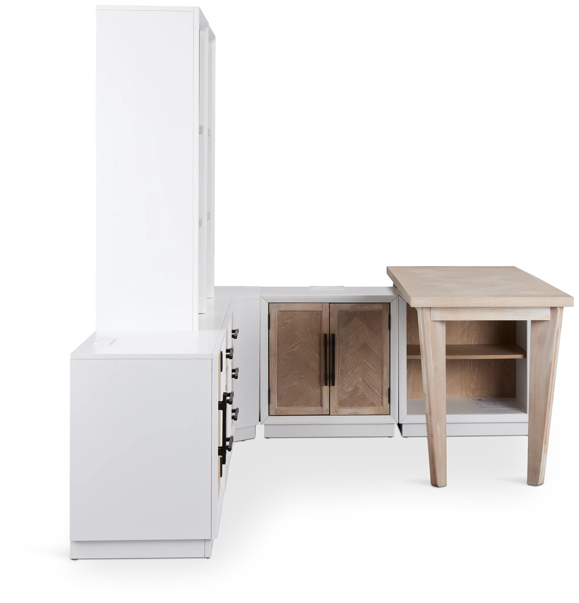 Boca Grande Light Tone Large L Wall Desk