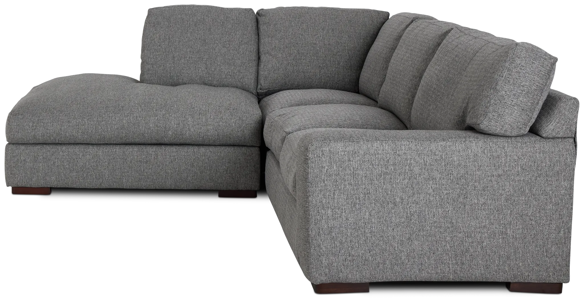 Veronica Dark Gray Down Left Bumper Sectional