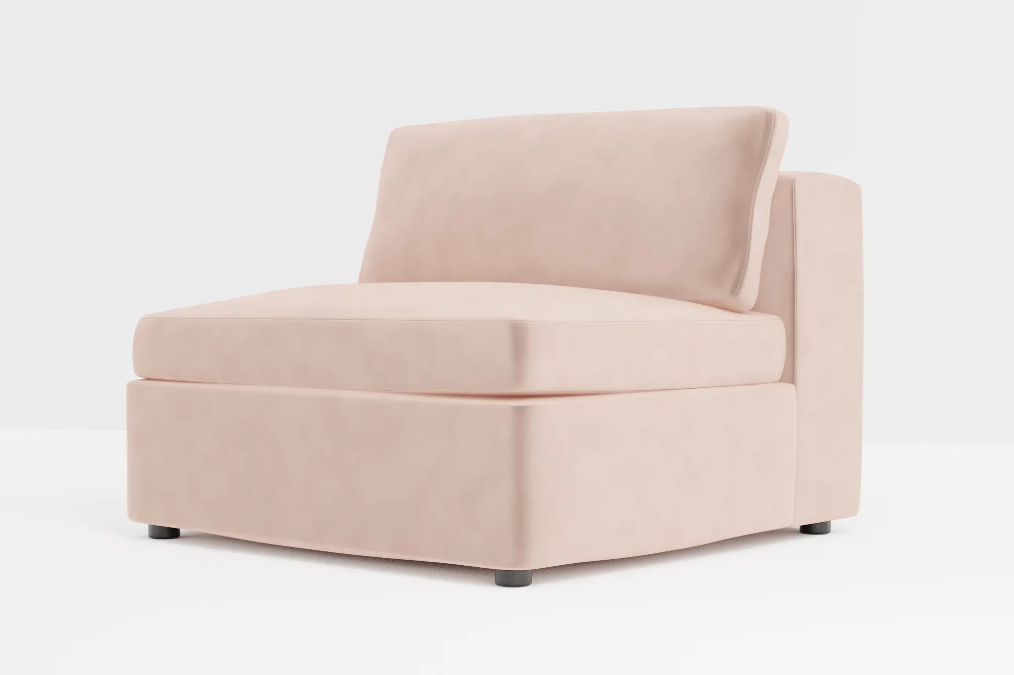 Destin Joya Light Pink Velvet Armless Chair Destin Joya Light Pink Velvet Armless Chair