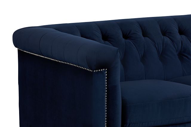 Blair Dark Blue Micro Sofa