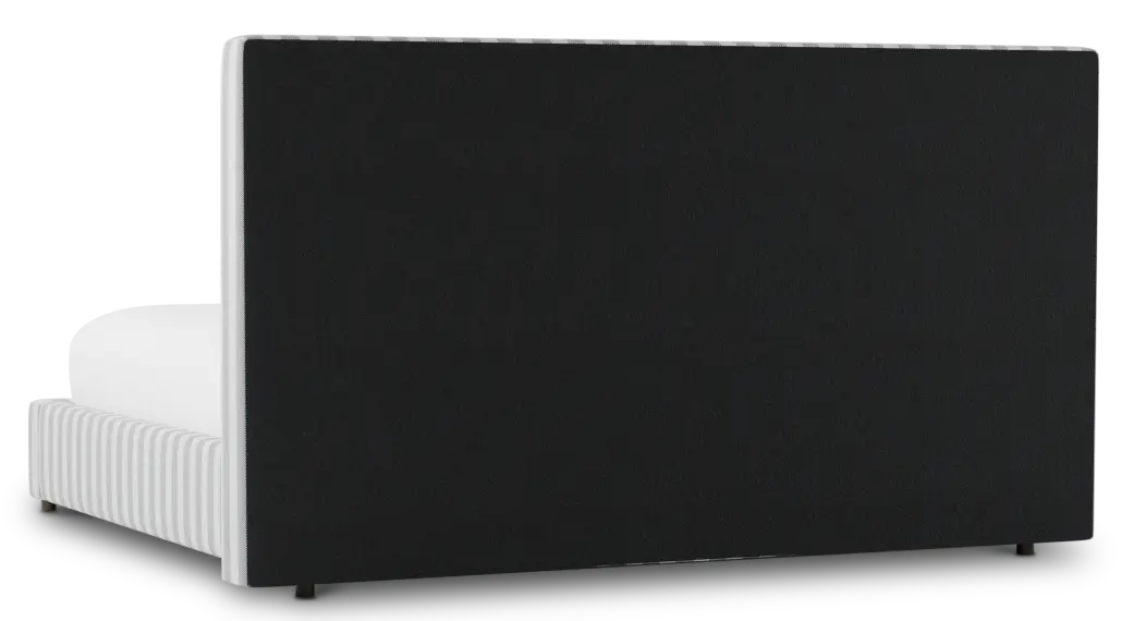 Grayton Sea Lane Dark Blue 54" Upholstered Platform Bed Grayton Sea Lane Dark Blue 54" Upholstered Platform Bed