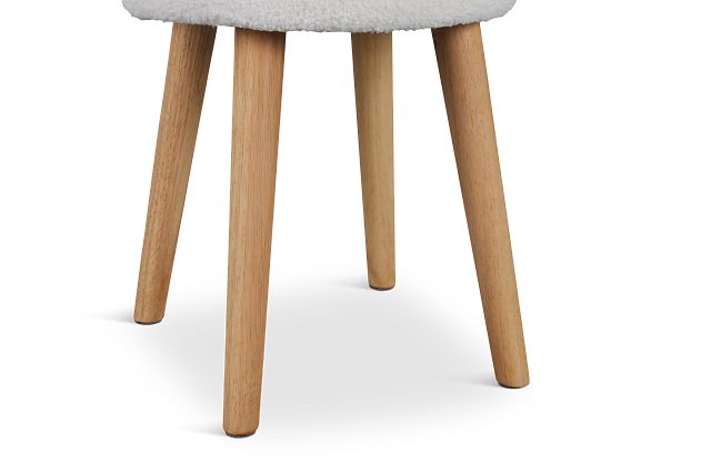 Jacques White Boucle Stool