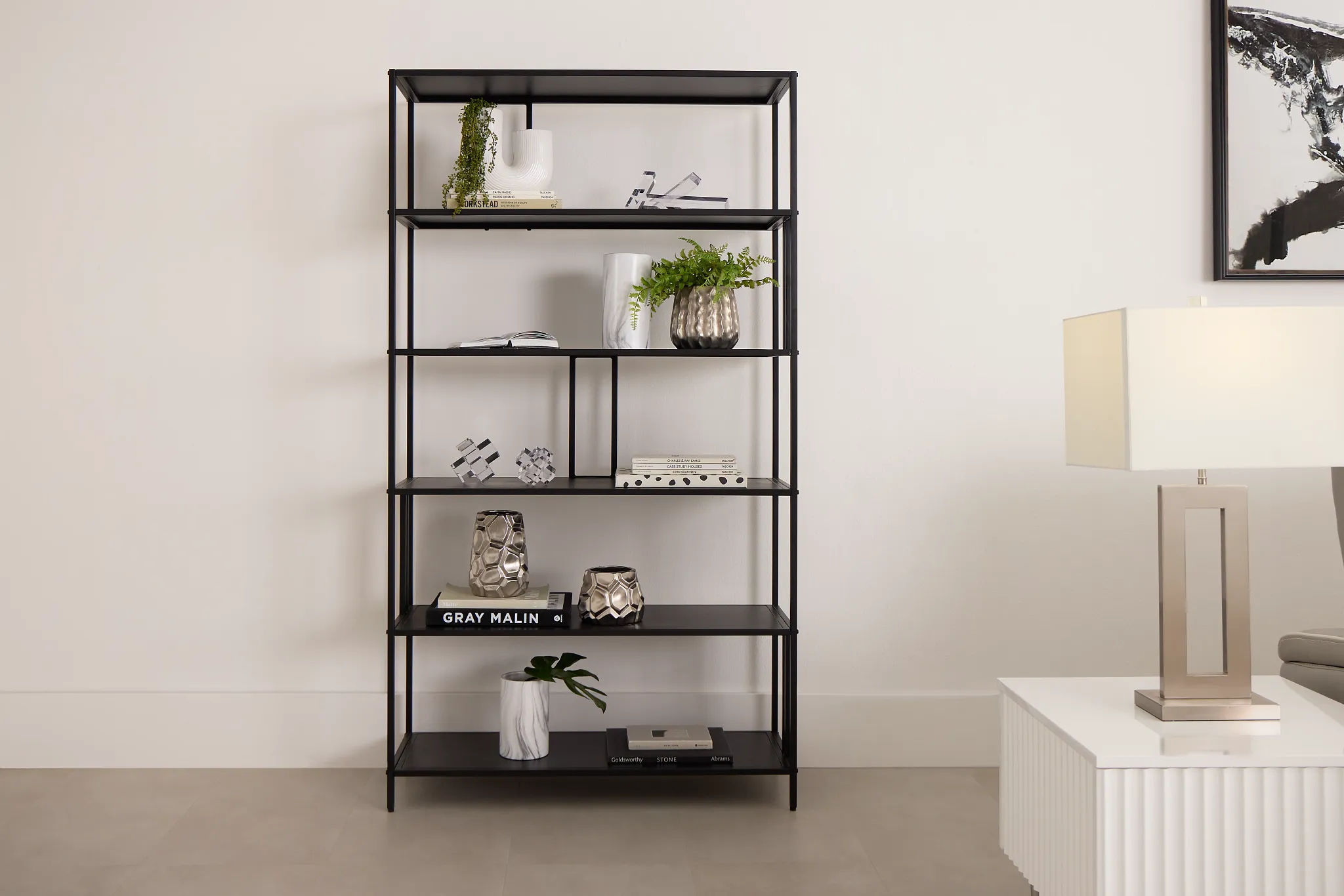Meggie Black Bookcase
